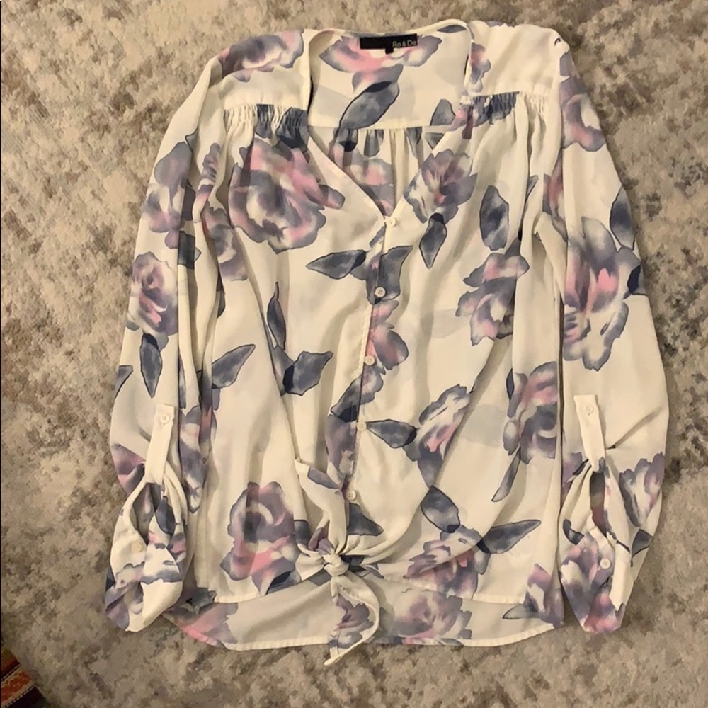 Ro & De floral blouse